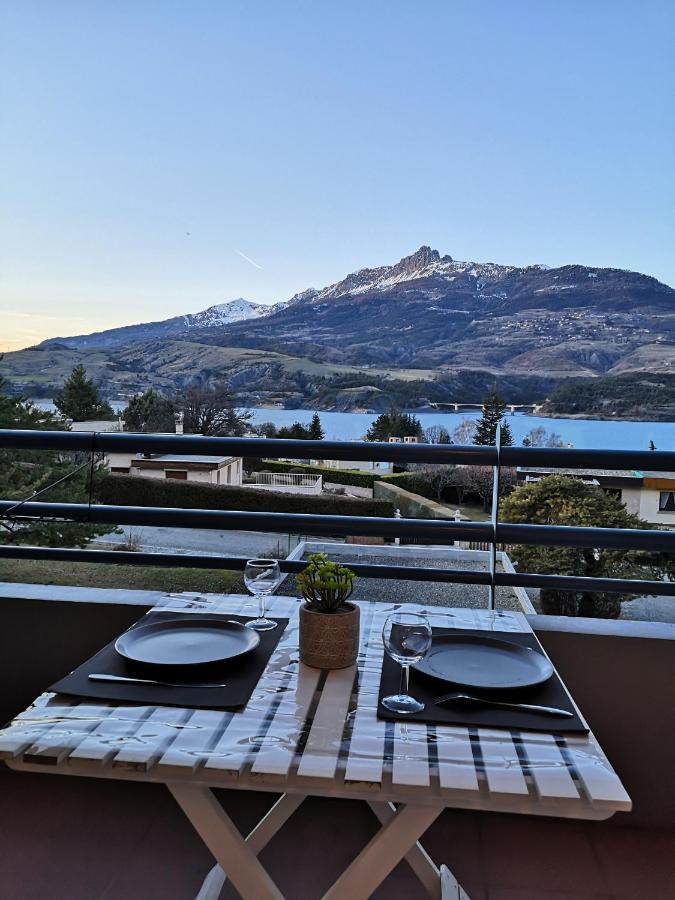 Studio Vue Sur Lac Et Montagne Savines Exterior foto