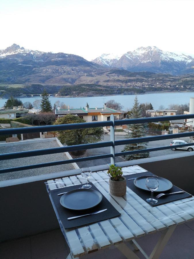Studio Vue Sur Lac Et Montagne Savines Exterior foto